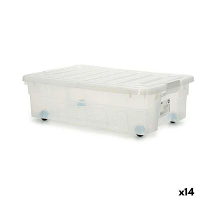 Opbergdoos op Wielen 30 L 40 x 18 x 59,5 cm (14 Stuks)