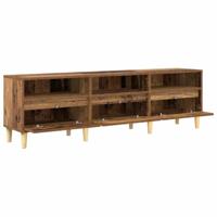TV-kast met lade Oud Hout 150 x 30 x 45 cm Bewerkt hout - thumbnail