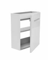 Fonteinkast Luna L/R 1 Deur 40X21 Wit Aqua Splash - thumbnail