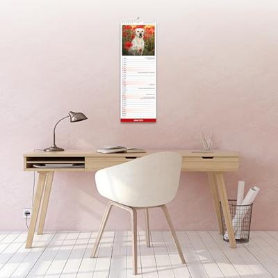 Yellow Labrador Retriever Slim Calendar 2026 Dog Breed Slimline Calendar - 12 Month