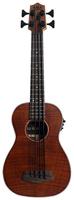 Kala U-Bass Exotic Mahogany linkshandige elektrisch-akoestische bas ukelele met gigbag - thumbnail