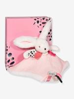 Happy knuffel luierstof 25cm - DOUDOU ET COMPAGNIE rozen - thumbnail