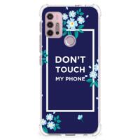 Motorola Moto G30 | G20 | G10 Anti Shock Case Flowers Blue DTMP - thumbnail