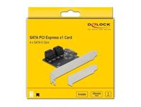 Delock Delock - Speicher-Controller - SATA 6Gb/s - Low-Profile PCI Express kaart SATA 6 Gb/s PCIe - thumbnail