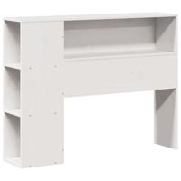 Bed met boekenkast zonder matras grenenhout wit 90x200 cm - thumbnail