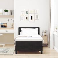 Boxspringbed met Matras met matras Zwart 90 x 190 cm Stof - thumbnail