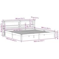 Bedframe met hoofdeinde zonder matras 180x200 cm wit - thumbnail
