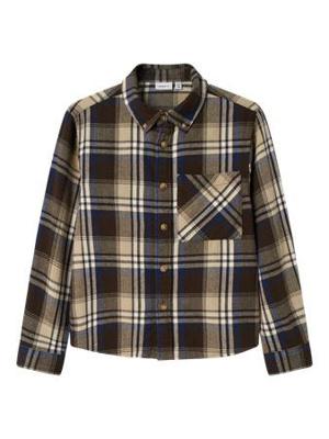 Name it winter t-shirt jongens - bruin - regular fit - NkmNoland