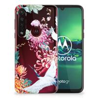 Motorola Moto G8 Plus TPU Hoesje Bird Flowers - thumbnail