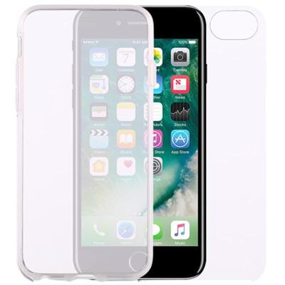0 75 mm dubbelzijdig ultra-dunne transparante PC + TPU Case voor iPhone 8 & 7