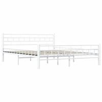 Bedframe metaal wit 160x200 cm - thumbnail
