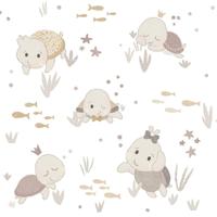 Cristiana Masi Happy Behang met schildpadjes - 14850 - thumbnail