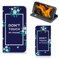 Samsung Galaxy Xcover 4s Design Case Flowers Blue DTMP - thumbnail