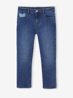 Smalle jeans large meisjes donkerblauw - thumbnail