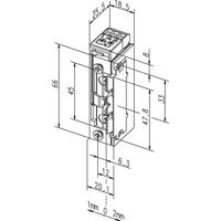 Effeff 138.63 ProFix® 2 Elektrische inbouw deuropener type 138 | spanningsloos ontgrendeld | met diode | met schootsignalering | 24V= | DIN links en - thumbnail