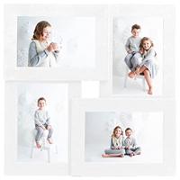 VidaXL Fotolijst voor 4x(13x18 cm) foto mdf wit - thumbnail