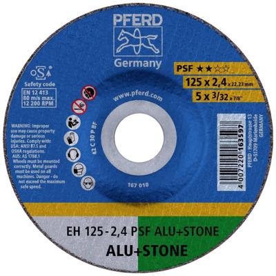 PFERD TOOLS EH 125-2,4 PSF ALU+STONE (10) 69198294 Doorslijpschijf recht 125 mm 10 stuk(s) Non-ferrometaal