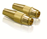 Philips SWV3259 PAL Vergulde Doorvoeraansluiting Female-Female 2stuks - thumbnail