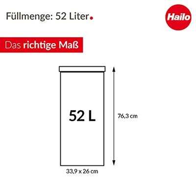 Hailo Bix-Box Swing XL 8602410 Afvalbak 52 l Plaatstaal (l x b x h) 260 x 339 x 763 mm Zwart Met zelfsluitende zwenkdeksel 1 stuk(s)