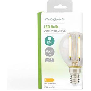 Nedis LED-Filamentlamp E14 | G45 | 2 W | 250 lm | 2700 K | 1 stuks - LBFE14G451 LBFE14G451 Nedis LED-Filamentlamp E14 | G45 | 2 W | 250 lm | 2700 K | 1 stuks - LBFE14G451 LBFE14G451