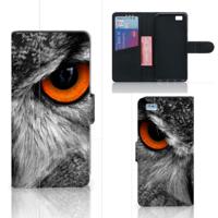 Huawei Ascend P8 Lite | Telefoonhoesje | Met pasjeshouder | Uil - thumbnail