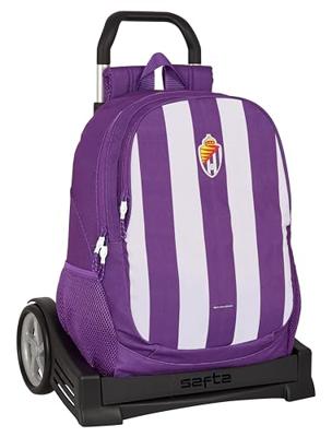 Schoolrugzak met Wielen Real Valladolid C.F. Paars 32 x 44 x 16 cm