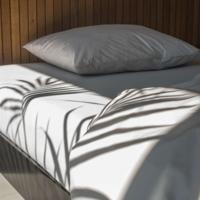 Snurk Uni Grey dekbedovertrek - thumbnail