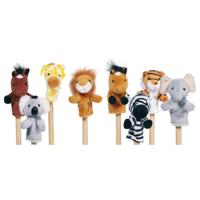 Goki vingerpopje wilde dieren, set van 8 - thumbnail
