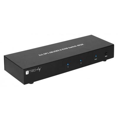 Techly IDATA DP-KVM2 KVM-switch Zwart