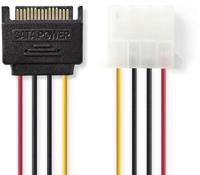 Nedis CCGP73520VA015 Interne Voedingskabel Molex Male - 2x Sata 15-pins Female 0,15 M Diverse - thumbnail