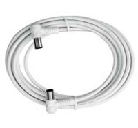 Axing Antenne Aansluitkabel [1x Antennestekker 75 Ω - 1x Antennebus 75 Ω] 7.50 m 85 dB Wit - thumbnail