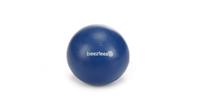 Rubber bal massief hondenspeeltje blauw 7.5 cm - thumbnail