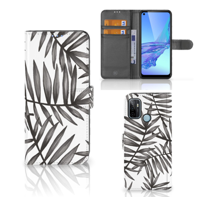 OPPO A53 | OPPO A53s Hoesje Leaves Grey