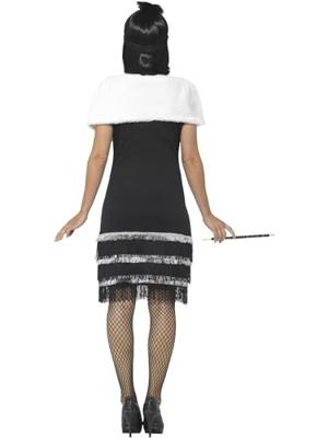 Jaren 20 Flapper Jurk Zwart - thumbnail