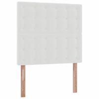 Ottomaanse bed met matras 90x200cm kunstleer wit - thumbnail