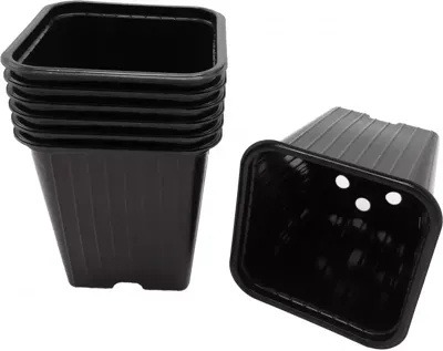 Plastic stekpotjes H9,5x9x9cm set a 7 stuks Nature - Nature Plastic stekpotjes H9,5x9x9cm set a 7 stuks Nature - Nature