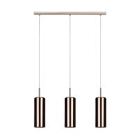Eglo Eetkamer hanglampSelvino 3-lichts met koperkleurig glas - 98699 - thumbnail