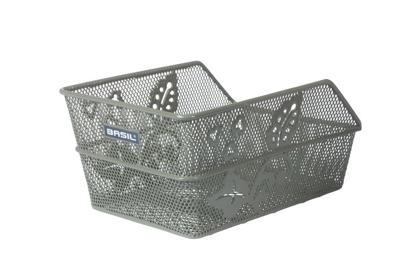 Basil cento flower s - fietsmand - achterop - olive green