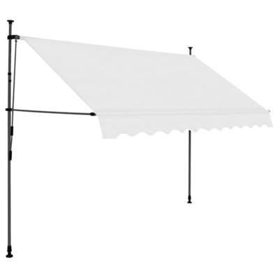 VidaXL Luifel handmatig uitschuifbaar met led 250 cm crèmekleurig