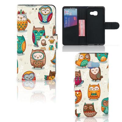Samsung Galaxy A3 2017 | Telefoonhoesje | Met pasjeshouder | Vrolijke Uilen