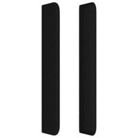 Boxspring met matras stof zwart 140x190 cm - thumbnail