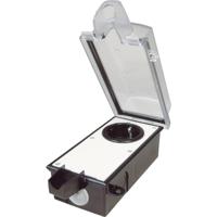 interBär 9015-002.81 Stopcontact (opbouw) Afsluitbaar Zwart, Transparant - thumbnail