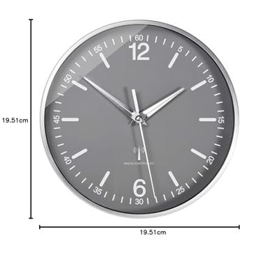 TFA Dostmann 60.3503 Zendergestuurd Wandklok 19.5 cm x 5 cm Aluminium