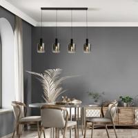 Searchlight Zwarte hanglampSweden 4-lichts - 88910-4BK - thumbnail