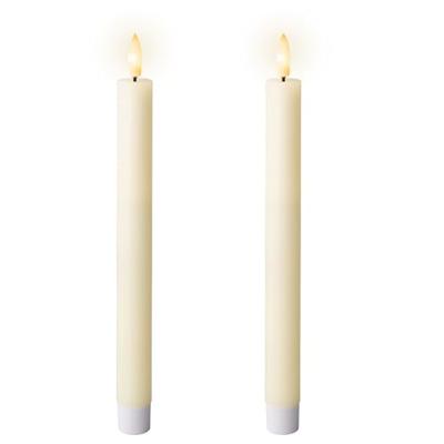 LED Dinerkaarsset wax crème Ø2,2xH24,5cm