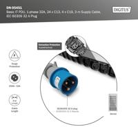 Digitus DN-95451 Stekkerdoos voor patchkast (b x h x d) 45 x 60 x 1389 mm Zwart - thumbnail