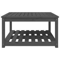 Tuintafel 82,5x82,5x45 cm massief grenenhout grijs - thumbnail