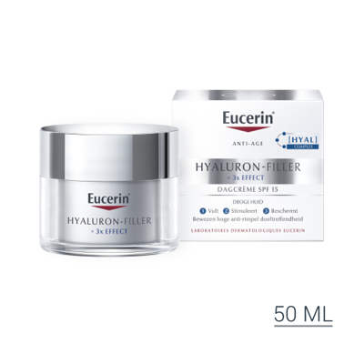 Eucerin Hyaluron-Filler + X3 Effect Dagcrème SPF15/Droge Huid 50ml