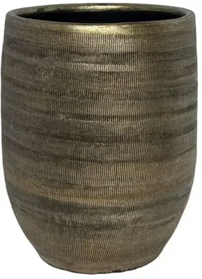 HS Potterie Vaas keramiek 29x50cm goud