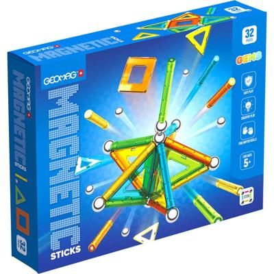 Geomag magnetische stokken edelstenen set 32-delig